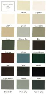 Gutters And Downspouts Colors Chart Rutland Gutter Supply
