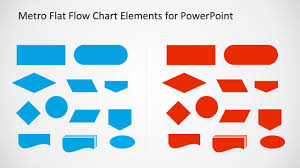 Metro Style Flow Chart Template For Powerpoint