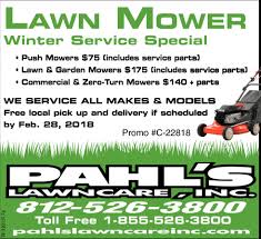 Lawn Mower Winter Service Special Pahls Lawncare Inc