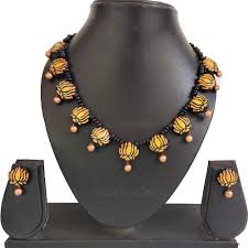 terracotta jewellery necklace set