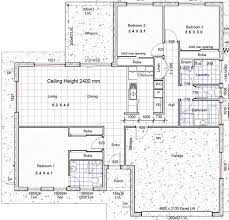 Three Bedroom House Plan Brick House Plans