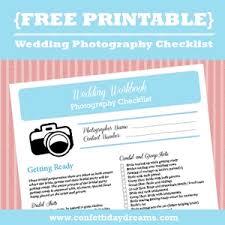 wedding photography checklist free