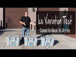 cubed ice vs block ice vs dry ice