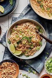 rice noodles with y peanut sauce