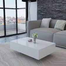 Coffee Table High Gloss White Crazy S