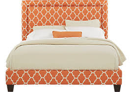 Grier Orange 3 Pc Queen Upholstered Bed