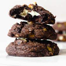 brownie mix cookies with white