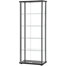 coaster 5 shelf glass curio cabinet in