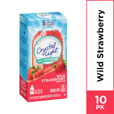 Crystal Light Wild Strawberry On The Go Powdered Drink Mix With Caffeine 10 Ct 0 11 Oz Packets Walmart Com Walmart Com