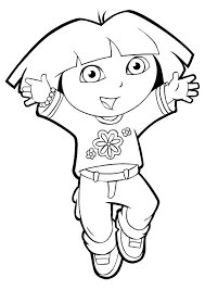 Coloring pages with dora were top searched coloring pages for children in many countries in the year 2012 and 2013. Free Printable Dora The Explorer Coloring Pages For Kids