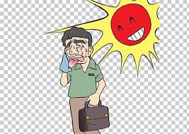 Weather Temperature Cartoon Hot Weather Man Carrying