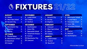 2021 22 premier league fixtures revealed