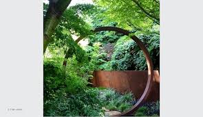 corten garden ring sculpture garden
