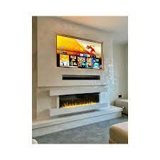 White Wall Mounted Electric Fire Suite