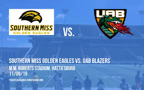 Southern Miss Golden Eagles Vs Uab Blazers Tickets 9th