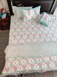 Quilted Bed Cover Hand Block Print