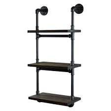 Industrial Pipe Shelving Wall Mounted
