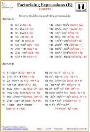 Free algebra 2 worksheets created with infinite algebra 2. Ks3 And Ks4 Factorising Worksheets Cazoom Maths Worksheets