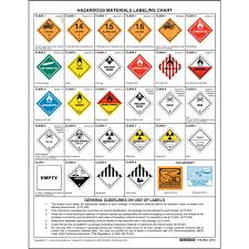 Hazardous Materials Warning Label Chart 2 Sided Paper 8 1 2