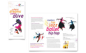 Dance Studio Brochure Template Word Publisher
