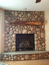 Field Stone Fireplace Rustic Living