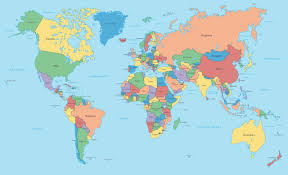 Beeindruckende detailschärfe & leuchtende farben. Weltkarte Landkarte Aller Staaten Der Welt Politische Karte
