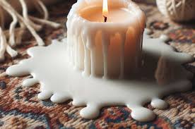 removing candle wax spills on the