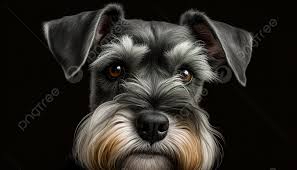 schnauzer dog in an elegant portrait