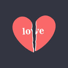 love failure symbol vector images over