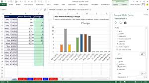 Excel Magic Trick 1221 Dynamic Chart To Plot Daily Changes In Meter Readings