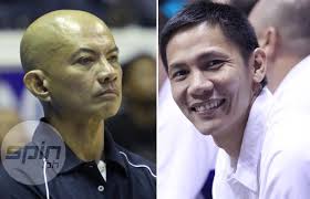 Rain or Shine coach Yeng Guiao, left, feels Olsen Racela is ripe for the head-coaching position at Petron and doesn&#39;t need the constant supervision of ... - 504858d2701f2