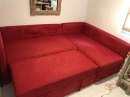 red sofa bed furniture home living