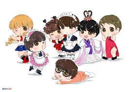 Hình ảnh BTS anime, chibi siêu dễ thương, cute