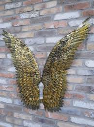 Gold Angel Wings Wall Accent