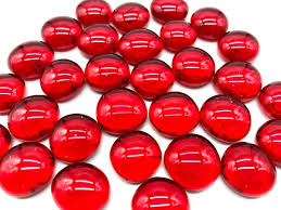 19mm 3 4 Flat Glass Marbles Red