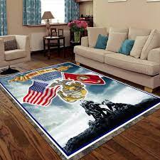 honor the allen us marine corps rug