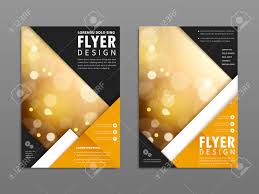 Elegant Flyer Design Blurred And Sparkling Background With Geometric