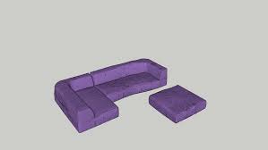 There are three (3) sections. B B Italia Bend Sofa 3d Warehouse