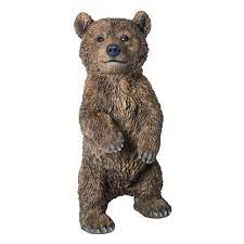 Life Standing Bear Cub Resin Ornament