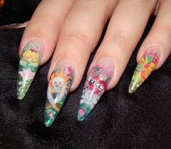 ed hardy inspired nails all nfu oh 3d