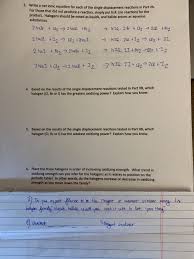 Solved 3 Write A Net Ionic Equation
