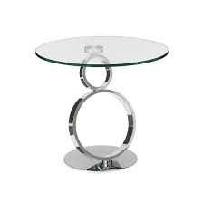 Oldham Glass Side Table And Polished