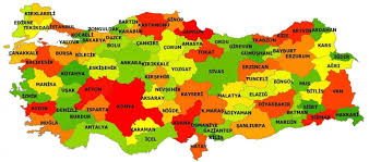 Hava, yol koşulları hakkında bilgi bulabilirsiniz, sürüş yönleri. Turkiye Haritasi Tum Iller Haritalar Harita Fizik