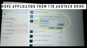 how to move application from c drive to