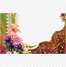 flower frame png psd vector free
