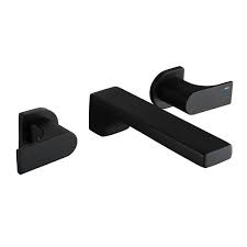 Clihome Matte Black 2 Handle Wall Mount