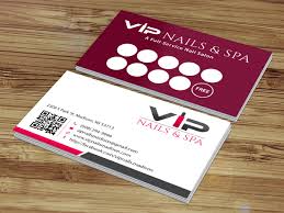 business card design for vip nails