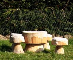 mushroom stools and table caledonia
