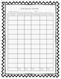 Blank Chart Template For Teachers Chart Log Student