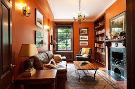 Orange Best Wall Colors Stained Wood Trim